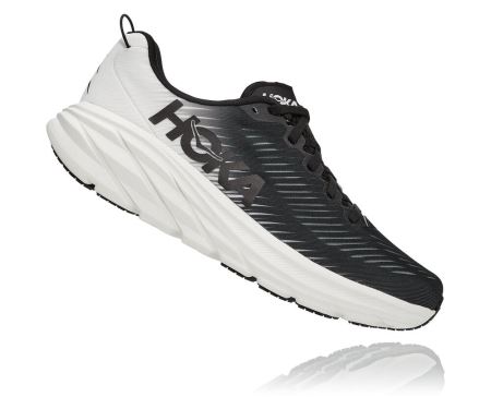 Hoka One One Rincon 3 - Adidasi Alergare Pe Drum Barbati Negrii / Albi | RO-meynhHN